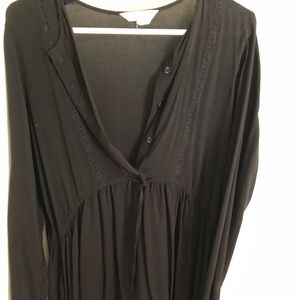 BCBG Black Shirt Dress with Cinch Waist